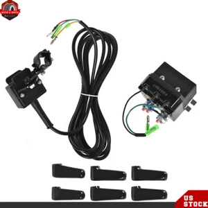 Contactor de relé solenoide de 12 V y interruptor basculante de pulgar de cabrestante con soporte de montaje ATV - Imagen 1 de 6