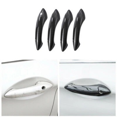 Cubierta de manija de puerta exterior de fibra de carbono ABS para BMW Serie 5 F10 2011-2016 Foto 1 de 4