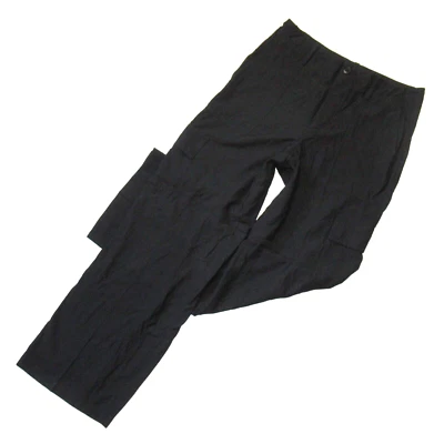 NWT Vince Wide-leg Cargo in Black Lightweight Drapey Woven Pants 12 x 32 $385 - Image 1 of 4