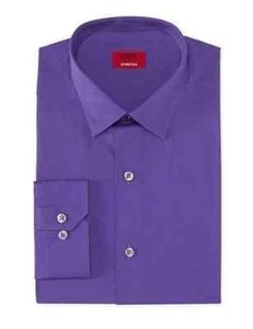 Nwt $89 Alfani Men Slim-Fit Stretch Purple Long-Sleeve Dress Shirt 15-15.5 34/35 - Picture 1 of 4