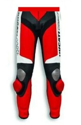 DUCATI Courses Pantalon de Moto en Cuir Hommes Pantalon de Motard en Cuir CE 52 - Photo 1/2