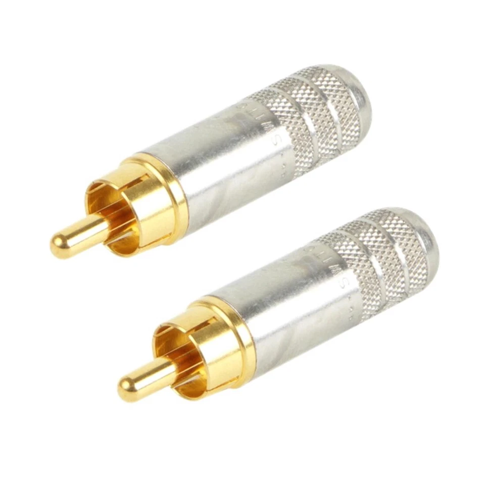 Switchcraft 3502AAU RCA Male Nickel/Gold w/Solder Terminals - 2 Pack - Image 1 of 1