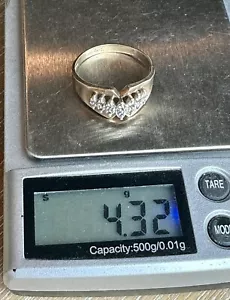 Schöner 4,32 Gramm Vintage 10K Gelbgold und Diamanten Ring Größe 11,5. G - Bild 1 von 13