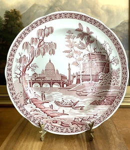PLATO DE CENA ROJO ROMA Colección Archivo SPODE Vintage Inglaterra - Imagen 1 de 8