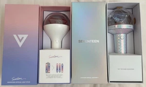 SEVENTEEN Carat Bong Official Light stick Pen Light Stick Ver. 1 Ver. 2 Set Used - Picture 1 of 11