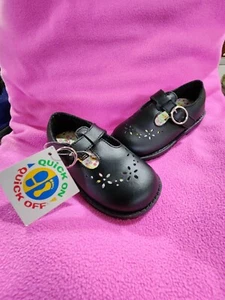 Smart Fit (Black) T-strap Infant Classic Shoes Size 7 - Picture 1 of 3