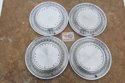 ✨1960 PONTIAC BONNEVILLE, CATALINA, SAFARI 14" CUBIERTAS DE RUEDA, TAPACUBOS, JUEGO DE 4✨ Foto 1 de 4