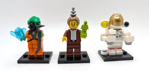 Lego Minifiguras Serie 21 Alien y Serie 26 Spacewalking Astronauta e Impostor - Imagen 1 de 10