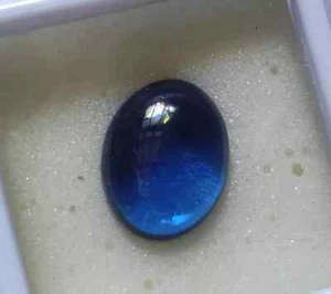 Natural Blue Sapphire Loose 24-25Ct EGL Certified Oval Cabochon Gemstone - Picture 1 of 8
