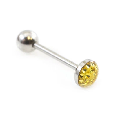 Barra de Lengua con Cúpula Brillo Colorido 14G - Se vende cada una Foto 1 de 2