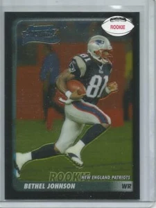 2003 Bowman Chrome #163,  Bethel Johnson   "ROOKIE"     Football Card   Patriots - Picture 1 of 2