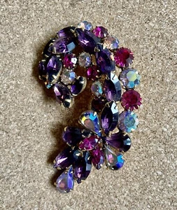 Weiss XL Purple Passions Spray Pin RARE! MINT! A Gorgeous Vintage Treasure! - Picture 1 of 7