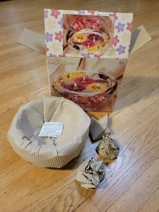 Portavelas de cristalería artesanal Litetyme con inserciones florales flotantes - Imagen 1 de 5