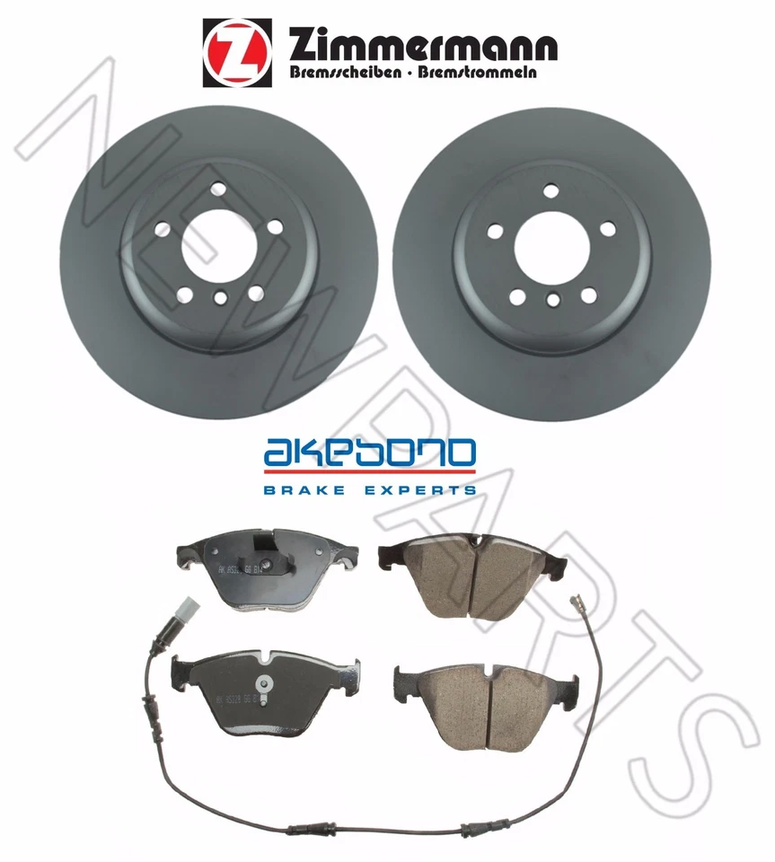 Juego de rotores y pastillas de freno de disco ventilados delanteros con kit de sensor para BMW F06 F10 F12 F13 Foto 1 de 1