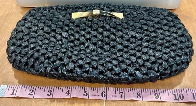 BOLSO DE MANO BANDOLERA DE RAFIA NEGRO RODO AUTÉNTICO DE COLECCIÓN Foto 1 de 4