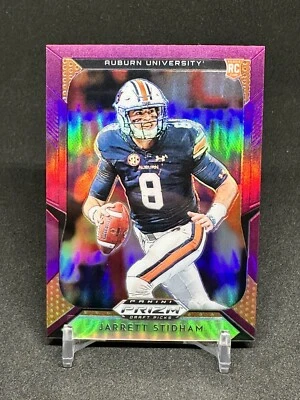 2019 Panini Prizm Draft Picks Jarrett Stidham Football Rookie RC Purple Prizm - Image 1 of 4