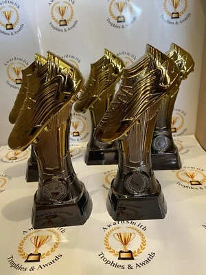 AWARDSMITH Stivali d'oro Football Trophy Award Man Of The Match 19 cm taglia INCISIONE GRATUITA
