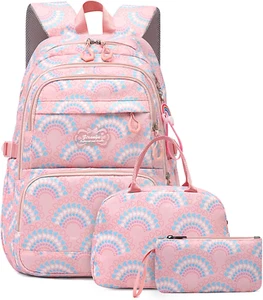 Kids Girls Backpack with Lunch Box Backpack for School Girls Backpack Lunch Box - Picture 1 of 7