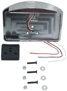 Chrome LED Rear Fender Mount License Plate Bracket For Harley Chopper 11230 - Imagen 1 de 2