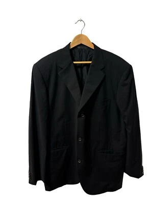 Hugo Boss Vintage Virgin Wool Men’s Single Breast 3 Button Blazer Jacket Black - Image 1 of 4