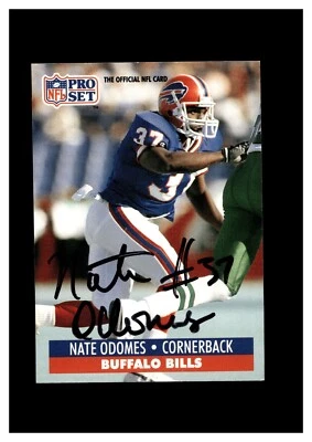 1991 Pro Set #80 Nate Odomes Autographed Signed Auto Buffalo Bills - Image 1 of 2