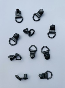 Schuhhaken// Schuhösen// geschlossener Haken Neu! runder Kopf 9,3 mm schwarz