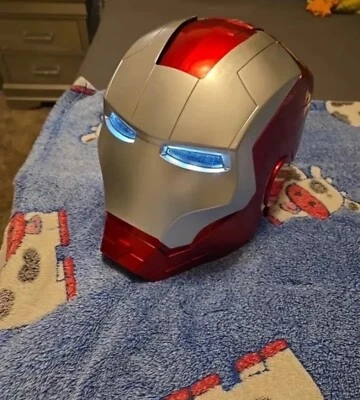 Iron Man 1:1 Cosplay Helmet Marvel Avengers Wearable Led Light Ironman Mask New - Image 1 of 4