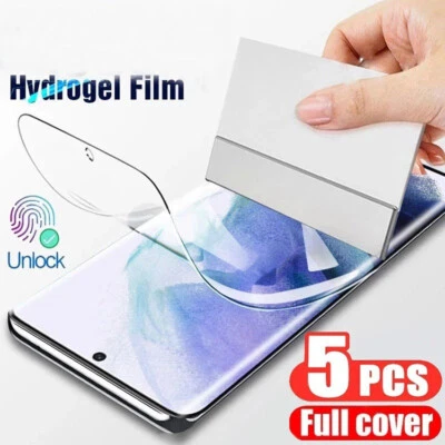 Hydrogel Screen Protector Film Full Cover For iPhone 15 Pro Max 14 13 12 - Image 1 of 4