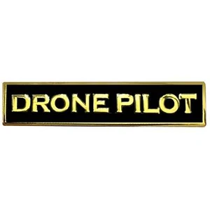Prendedor de barra de elogio negro DRONE PILOT policía gobierno bienes raíces comerciales - Imagen 1 de 2