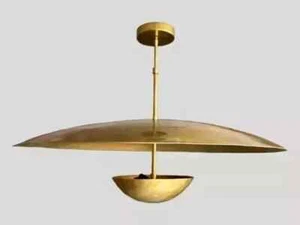 50er Mid Century Modern 3 Pendelleuchten Messing Italienisch Sputnik Leuchten. - Bild 1 von 5