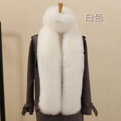 Invierno Moda Mujeres Alargarrar Piel Sintética Bufanda Cuello Chal Capa Envoltura Mantener Caliente Foto 1 de 2