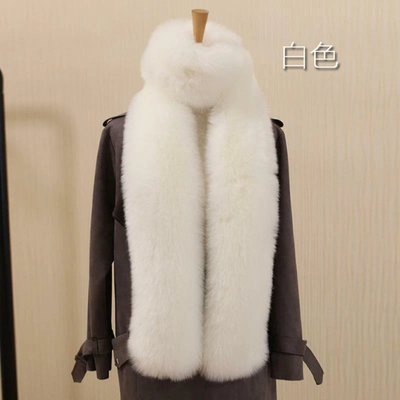 Invierno Moda Mujeres Alargarrar Piel Sintética Bufanda Cuello Chal Capa Envoltura Mantener Caliente Foto 1 de 2