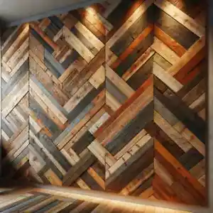 1 - 100 m2 *SECADO AL HORNO* Tableros de palets recuperados - Revestimiento de madera madera madera rústica - Imagen 1 de 17