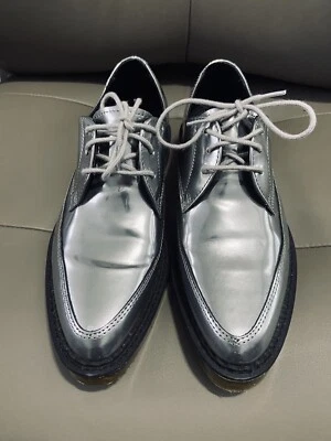 MUJER DIESEL KALLING OXFORD MODA VESTIDO INFORMAL PLATA CUERO-EE. UU. 6 o EUR 36 Foto 1 de 4