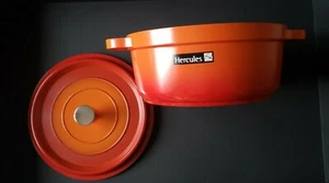 PA9000-24L HERCULES Round Orange Casserole Dutch Oven ROUND DUTCH OVEN PAN ORANG - Picture 1 of 12