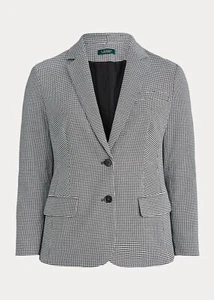 NWT Ralph Lauren Women’s Houndstooth Twill Black/White Blazer Jacket Sz 16. $195 - Picture 1 of 18
