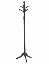 Home Deal Wooden Coat Rack 6 Hooks (72" Tall, Espresso)