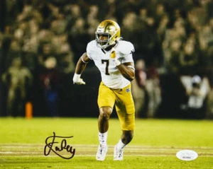 Foto autografiada 8x10 firmada por Isaiah Foskey Norte Dame JSA - Imagen 1 de 1