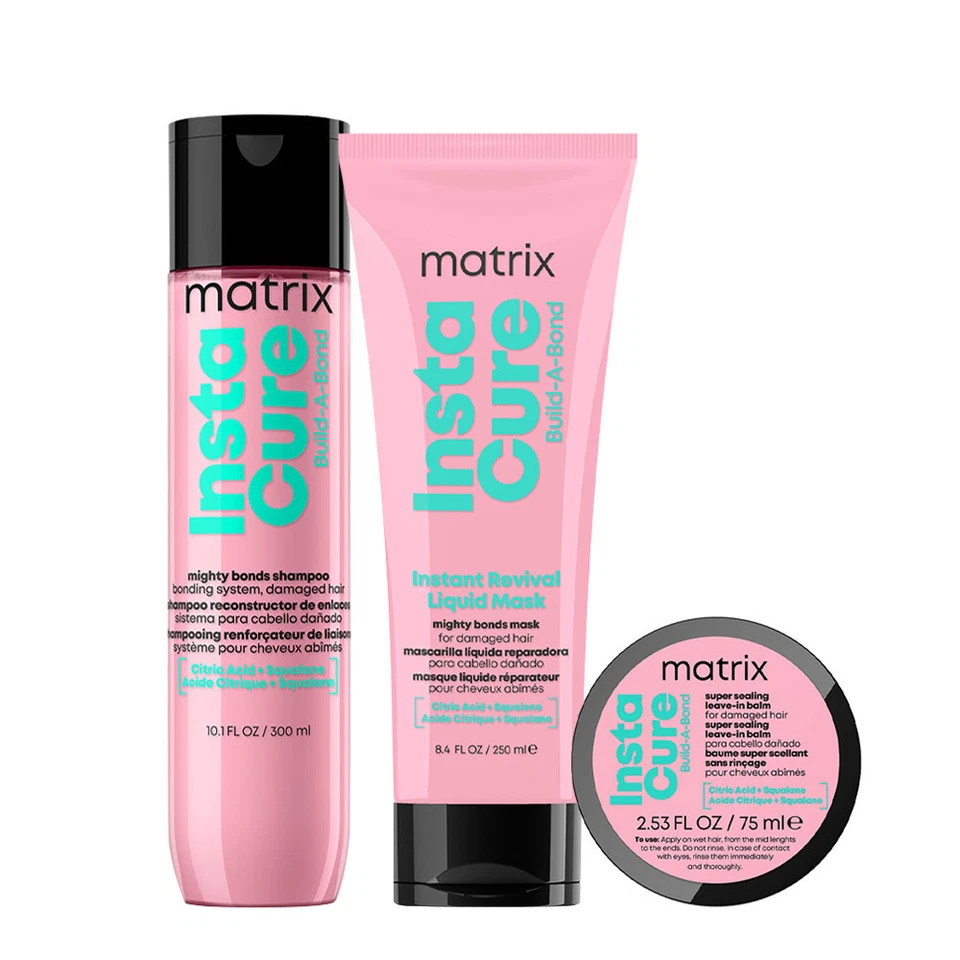 Matrix Haircare Instacure Build A Bond Shampoo 300ml Mask 250ml Leave-In 75ml - Imagen 1 de 1