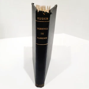 Mornings In Florence John Ruskin Hardcover Buch Navy Blue Merrill Baker Vintage - Bild 1 von 12