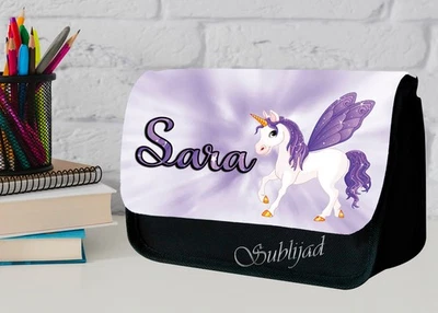 TROUSSE A CRAYONS Licorne Personnalisée avec prénom de votre choix - Photo 1/4