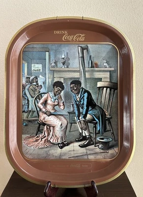 Coca-Cola Tray The Romance of Coca-Cola Reproduction 1916 "The Courtship Tray"  - Image 1 of 4