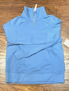 NEW Lululemon Scuba Oversized Funnel-Neck Half Zip Long Aero Blue (2025 Re XS/S - Picture 1 of 12
