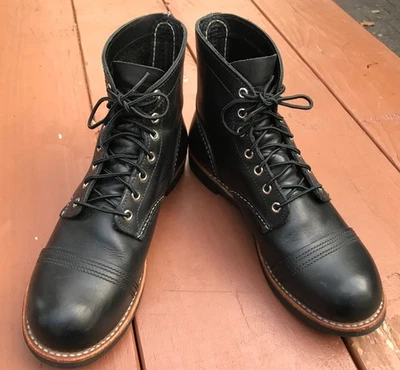 Botas Red Wing Iron Ranger 8084 US8 D Arnés Negro Cuero Heritage Excelentes Foto 1 de 4