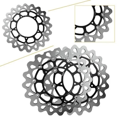 2x Front Brake Disc Rotors For Yamaha FZ1 2006-2014 YZF R1M 2015 Black - Image 1 of 4