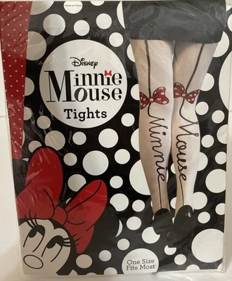 Medias Disney Minnie Mouse para adultos talla única para la mayoría de las cursivas deletreadas blancas Foto 1 de 4