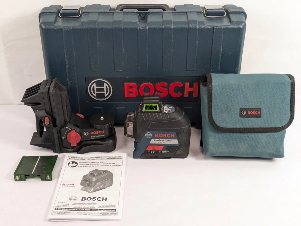 BOSCH Professional GLL3-300G Kit de nivel láser verde de 3 haces con estuche (EC1040406) Foto 1 de 4
