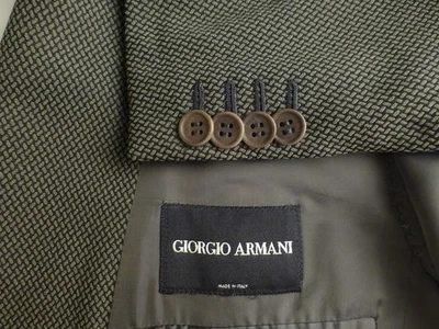Blazer Giorgio Armani 54R/44R Etiqueta Negra Excelente Estado Chaqueta Verde Deportiva Foto 1 de 4