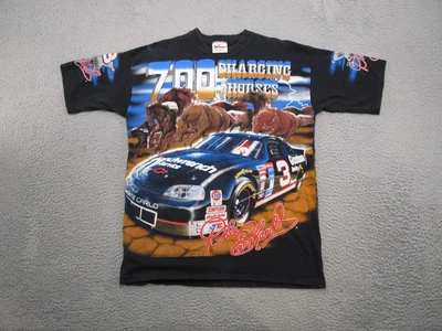 复古 Dale Earnhardt #3 700 充电马 AOP 全印 T 恤 尺寸 L Chase — 第 1/4 张图片