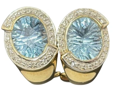 Ohrstecker Gelbgold 14K/585 0,25ct Brillanten / Topas  - Bild 1 von 4